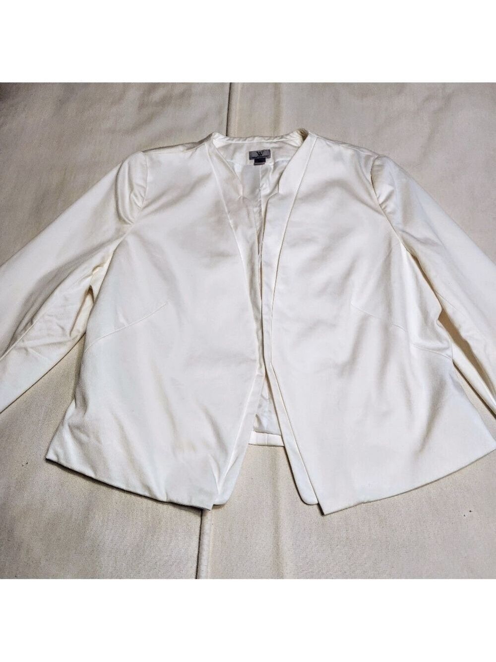 Worthington White Blazer Jacket Open Front Long Sleeve Extra Large - Picture 7 of 11